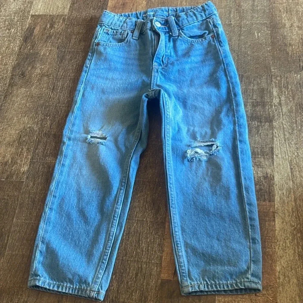 Old navy kids high rise slouchy straight built in touch